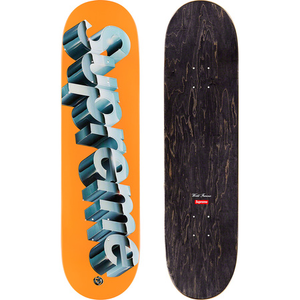 Supreme Chrome Logo Skateboard Deck Orange